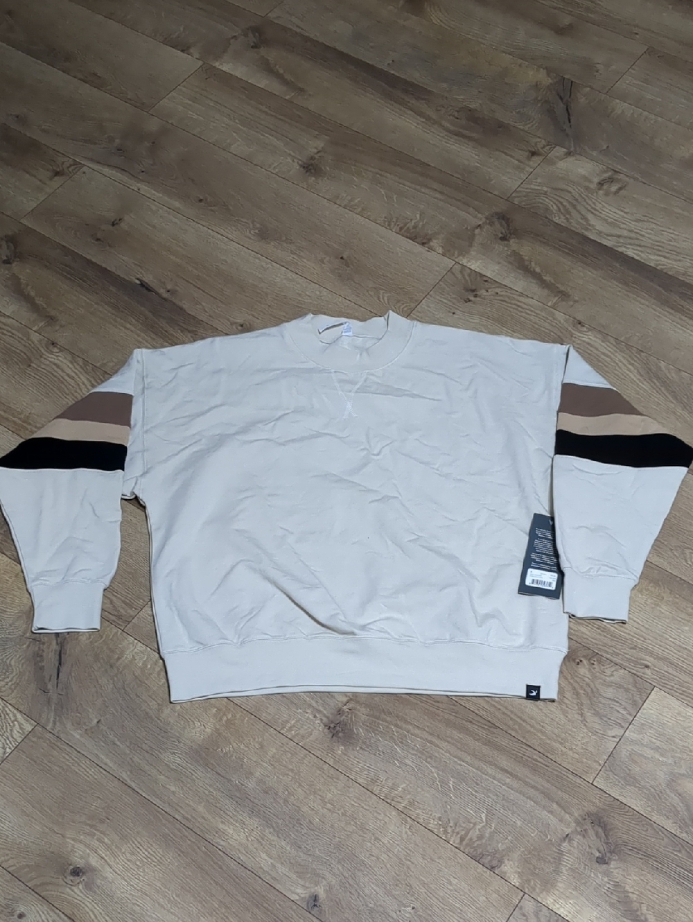 Glyder Vintage Oversized Crew Oatmilk sweatshirt Size Small NWT